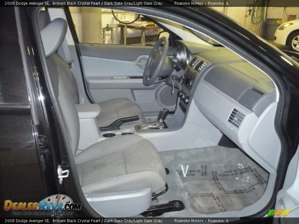 2008 Dodge Avenger SE Brilliant Black Crystal Pearl / Dark Slate Gray/Light Slate Gray Photo #12
