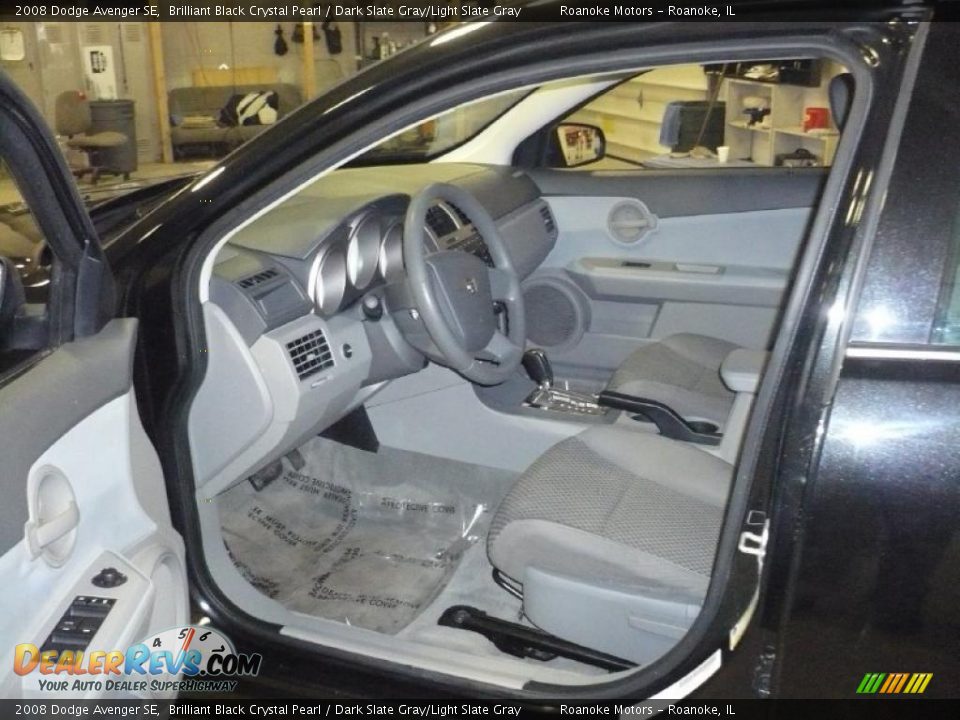 2008 Dodge Avenger SE Brilliant Black Crystal Pearl / Dark Slate Gray/Light Slate Gray Photo #13