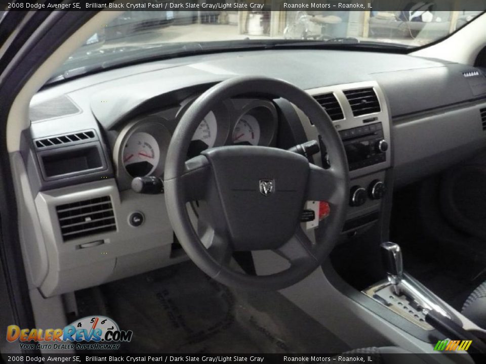 2008 Dodge Avenger SE Brilliant Black Crystal Pearl / Dark Slate Gray/Light Slate Gray Photo #14