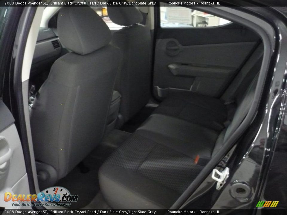 2008 Dodge Avenger SE Brilliant Black Crystal Pearl / Dark Slate Gray/Light Slate Gray Photo #15
