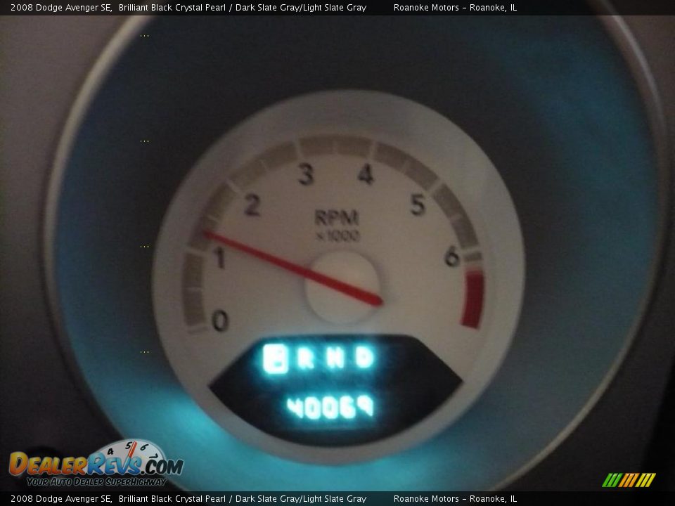 2008 Dodge Avenger SE Brilliant Black Crystal Pearl / Dark Slate Gray/Light Slate Gray Photo #16