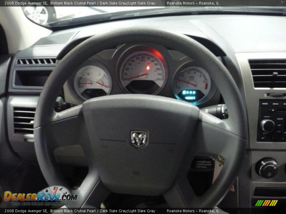 2008 Dodge Avenger SE Brilliant Black Crystal Pearl / Dark Slate Gray/Light Slate Gray Photo #17