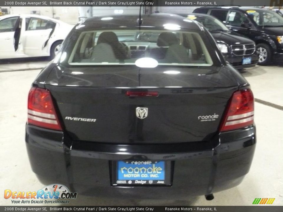 2008 Dodge Avenger SE Brilliant Black Crystal Pearl / Dark Slate Gray/Light Slate Gray Photo #22