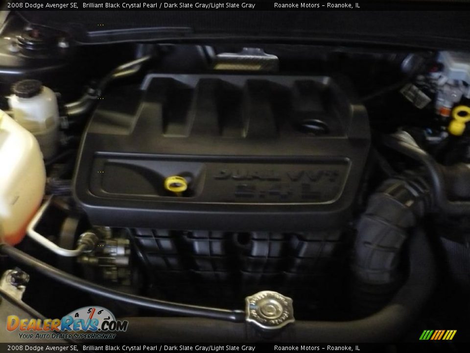 2008 Dodge Avenger SE Brilliant Black Crystal Pearl / Dark Slate Gray/Light Slate Gray Photo #24