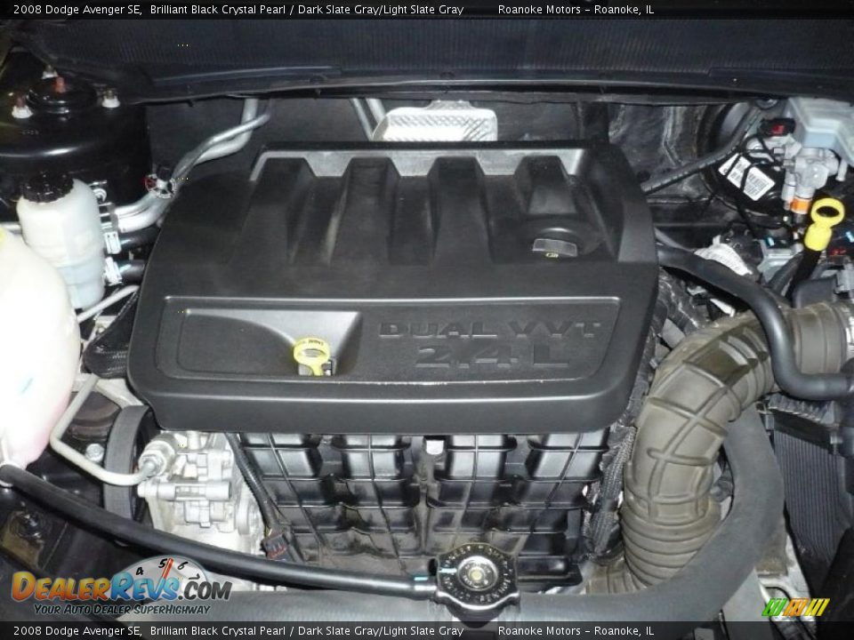 2008 Dodge Avenger SE Brilliant Black Crystal Pearl / Dark Slate Gray/Light Slate Gray Photo #25