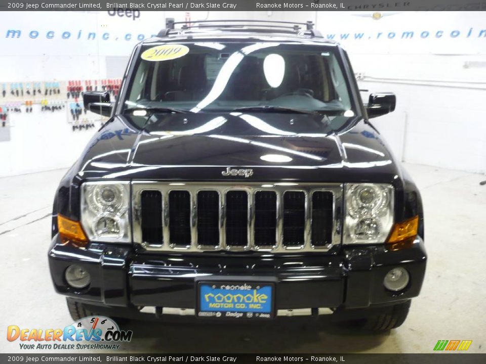 2009 Jeep Commander Limited Brilliant Black Crystal Pearl / Dark Slate Gray Photo #2