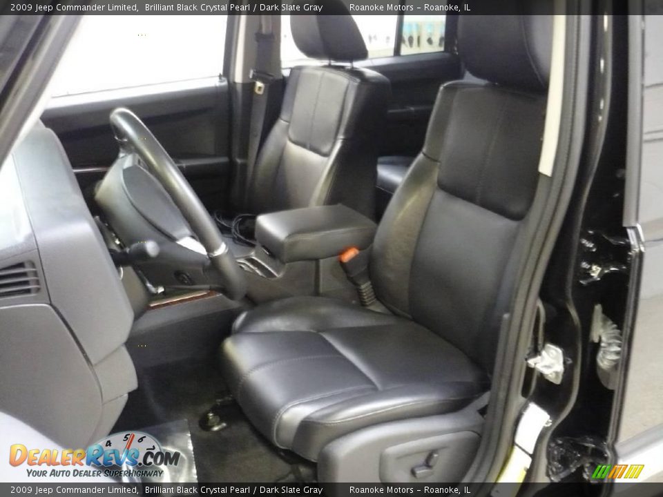 2009 Jeep Commander Limited Brilliant Black Crystal Pearl / Dark Slate Gray Photo #3