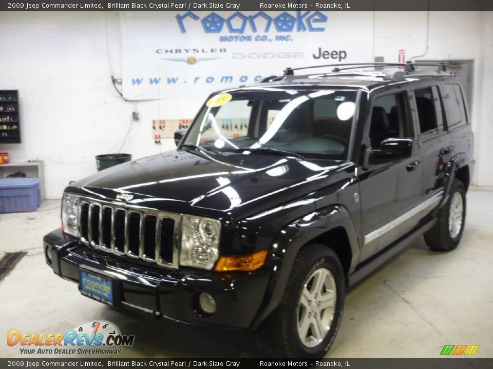 2009 Jeep Commander Limited Brilliant Black Crystal Pearl / Dark Slate Gray Photo #6