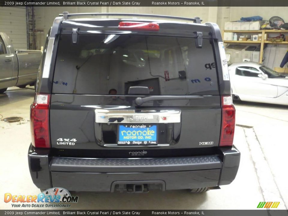 2009 Jeep Commander Limited Brilliant Black Crystal Pearl / Dark Slate Gray Photo #10