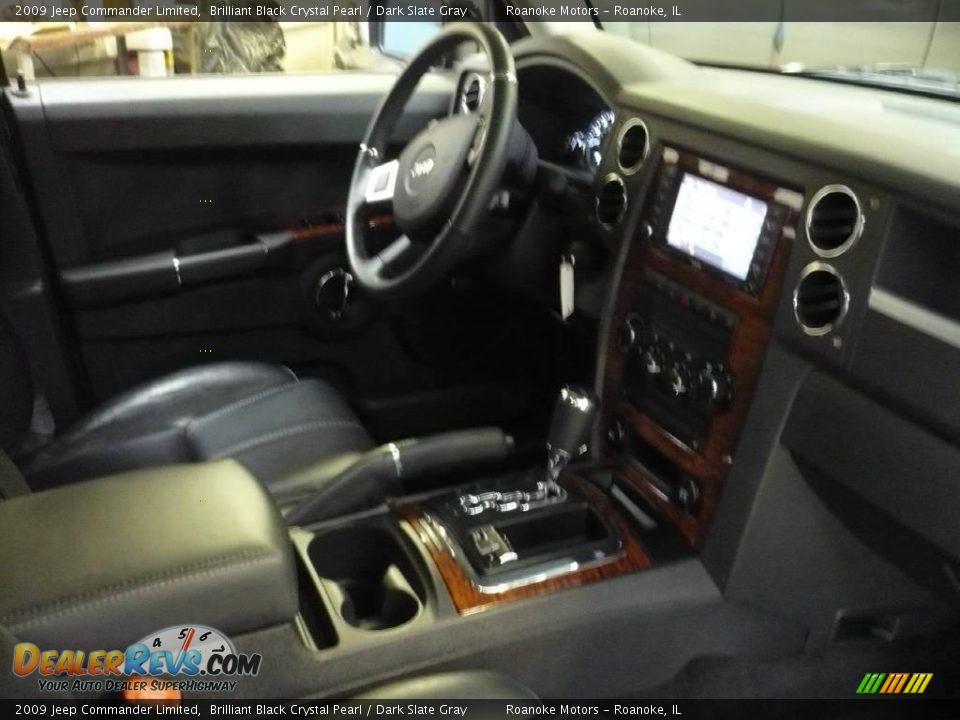 2009 Jeep Commander Limited Brilliant Black Crystal Pearl / Dark Slate Gray Photo #14