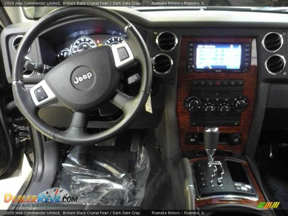 2009 Jeep Commander Limited Brilliant Black Crystal Pearl / Dark Slate Gray Photo #15