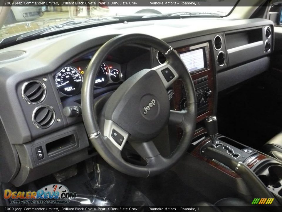 2009 Jeep Commander Limited Brilliant Black Crystal Pearl / Dark Slate Gray Photo #18