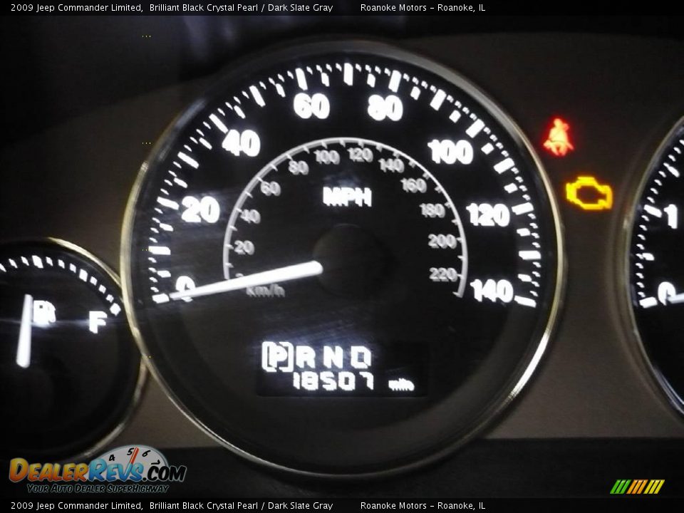 2009 Jeep Commander Limited Brilliant Black Crystal Pearl / Dark Slate Gray Photo #26