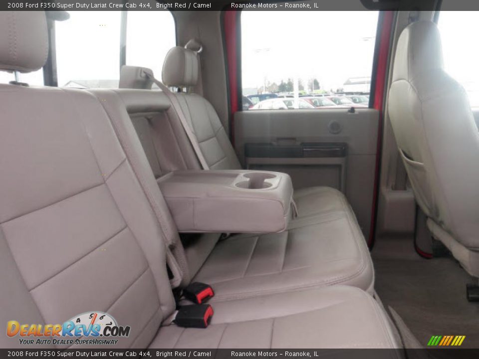 2008 Ford F350 Super Duty Lariat Crew Cab 4x4 Bright Red / Camel Photo #6