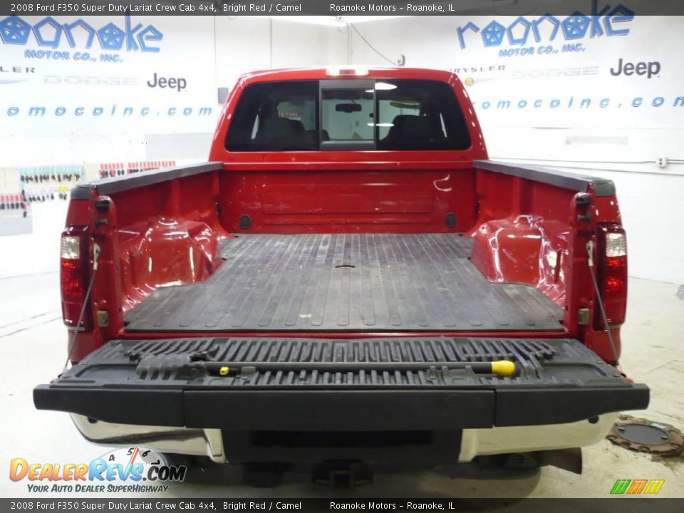2008 Ford F350 Super Duty Lariat Crew Cab 4x4 Bright Red / Camel Photo #13