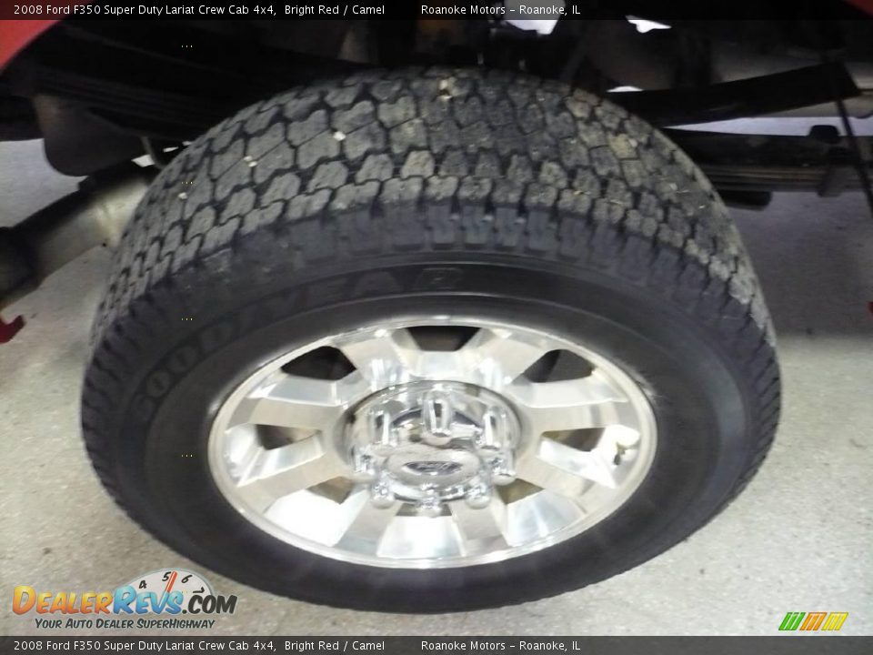 2008 Ford F350 Super Duty Lariat Crew Cab 4x4 Bright Red / Camel Photo #14