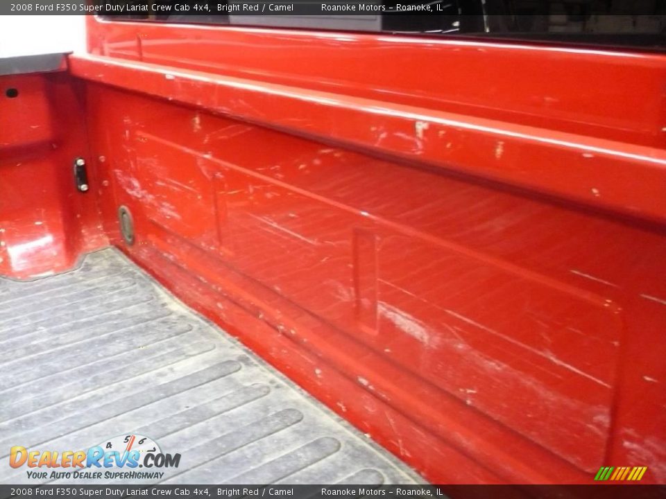 2008 Ford F350 Super Duty Lariat Crew Cab 4x4 Bright Red / Camel Photo #24