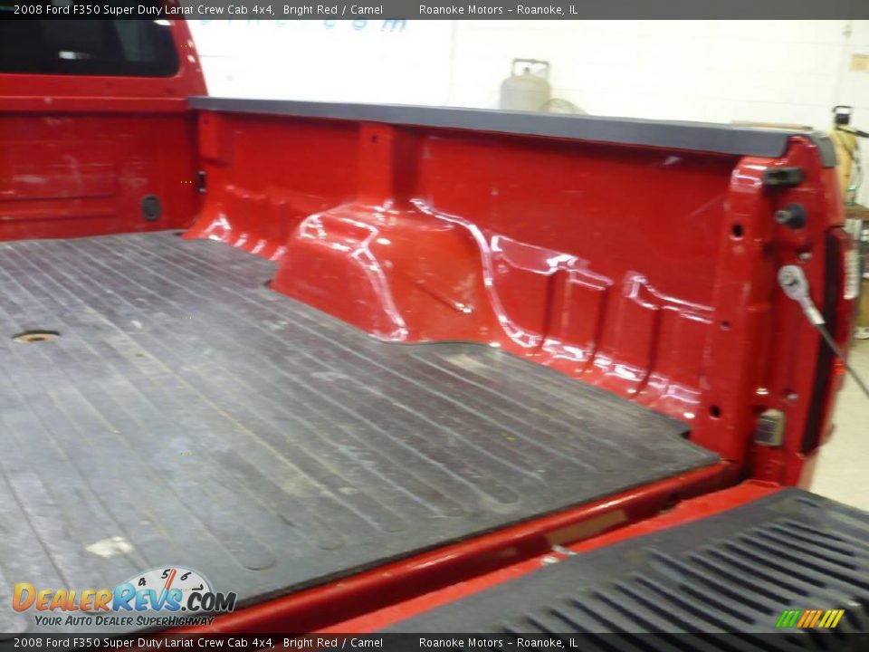 2008 Ford F350 Super Duty Lariat Crew Cab 4x4 Bright Red / Camel Photo #25