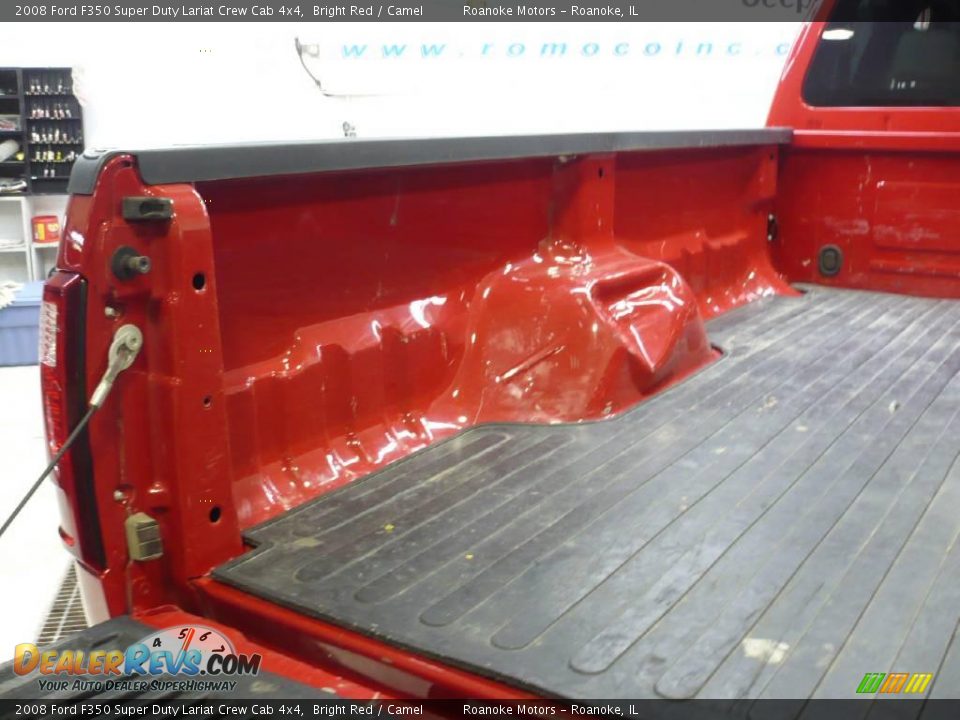 2008 Ford F350 Super Duty Lariat Crew Cab 4x4 Bright Red / Camel Photo #26