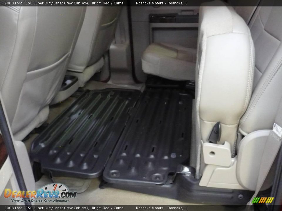 2008 Ford F350 Super Duty Lariat Crew Cab 4x4 Bright Red / Camel Photo #35