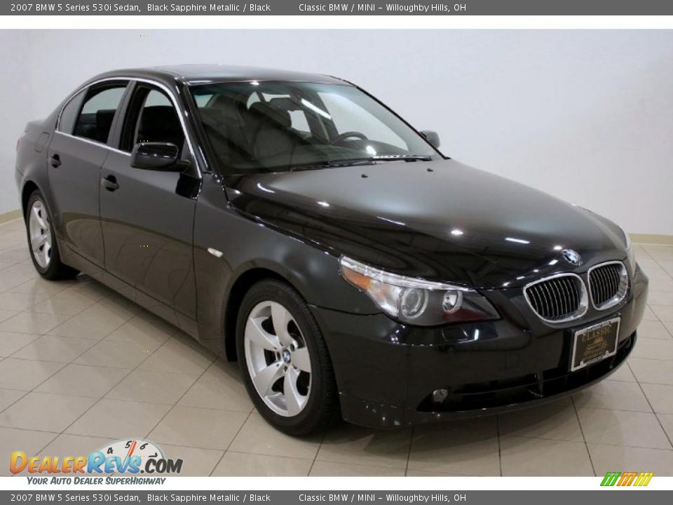 2007 BMW 5 Series 530i Sedan Black Sapphire Metallic / Black Photo #1
