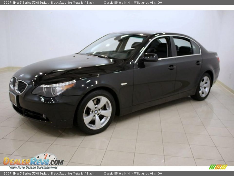 2007 BMW 5 Series 530i Sedan Black Sapphire Metallic / Black Photo #3