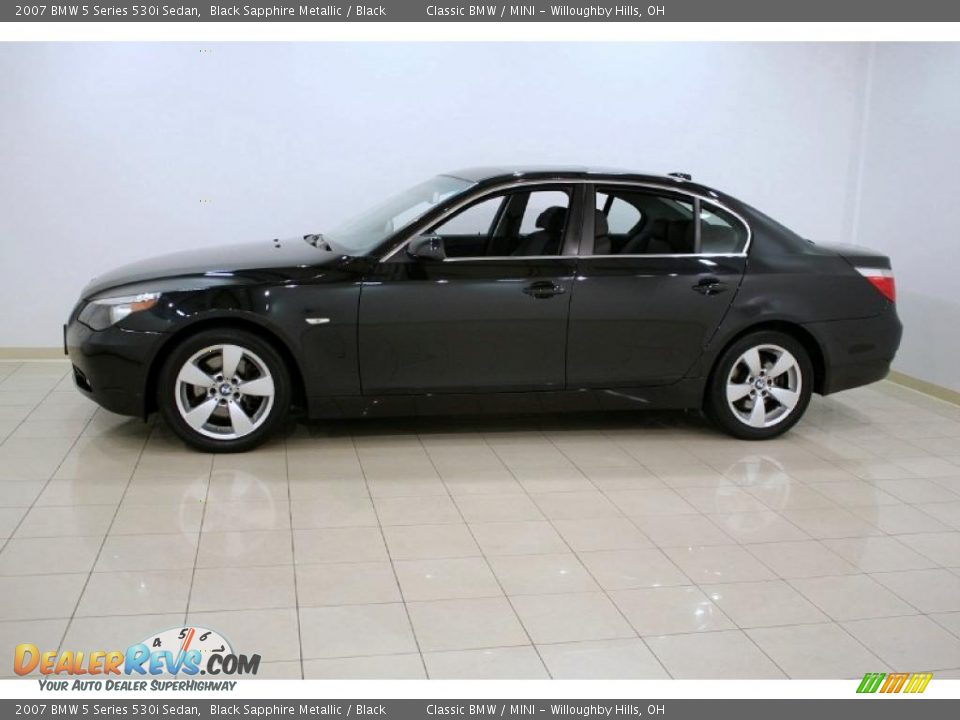 2007 BMW 5 Series 530i Sedan Black Sapphire Metallic / Black Photo #4