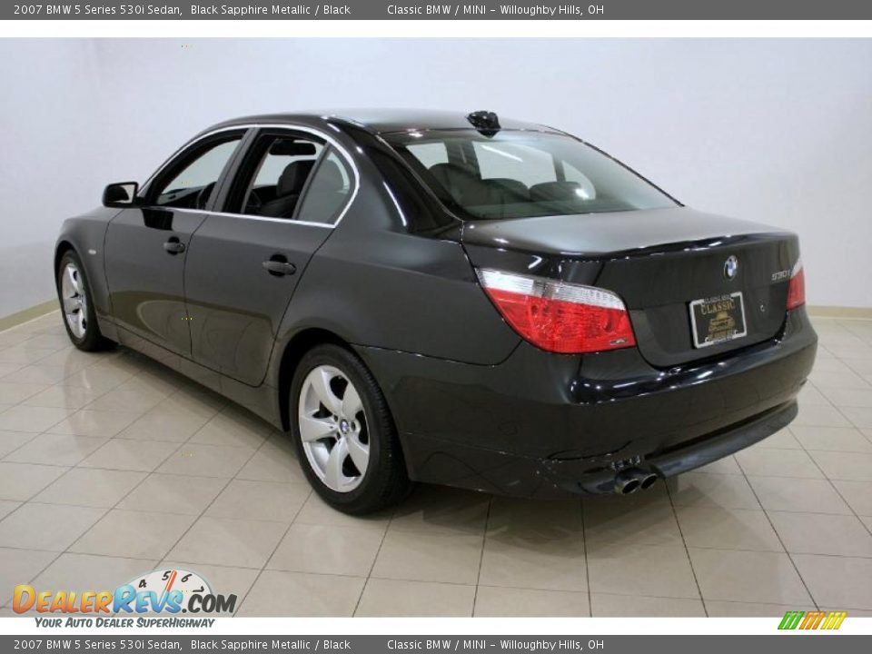 2007 BMW 5 Series 530i Sedan Black Sapphire Metallic / Black Photo #5