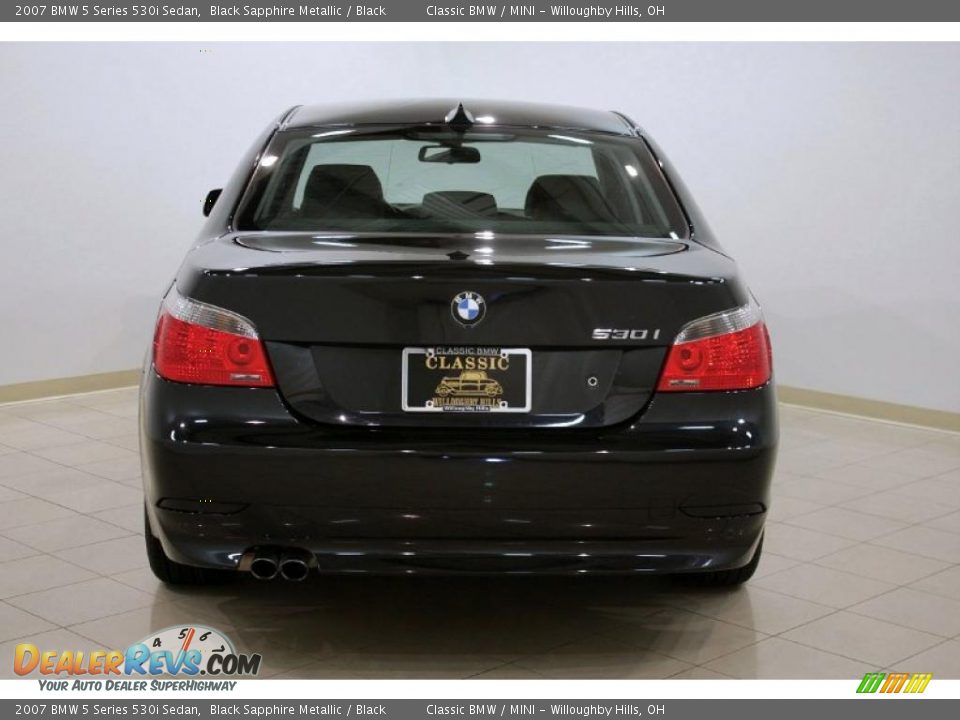 2007 BMW 5 Series 530i Sedan Black Sapphire Metallic / Black Photo #6