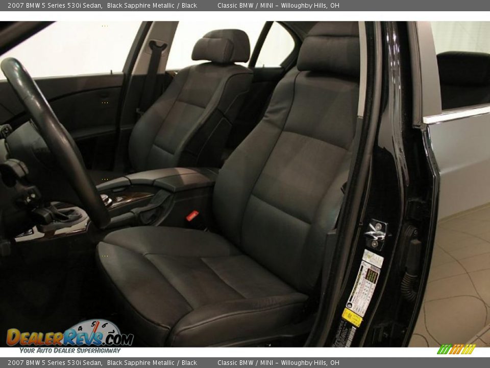 2007 BMW 5 Series 530i Sedan Black Sapphire Metallic / Black Photo #12