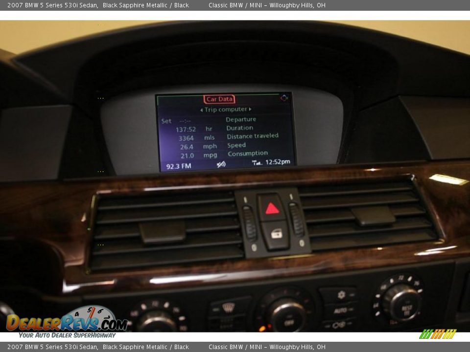 2007 BMW 5 Series 530i Sedan Black Sapphire Metallic / Black Photo #17