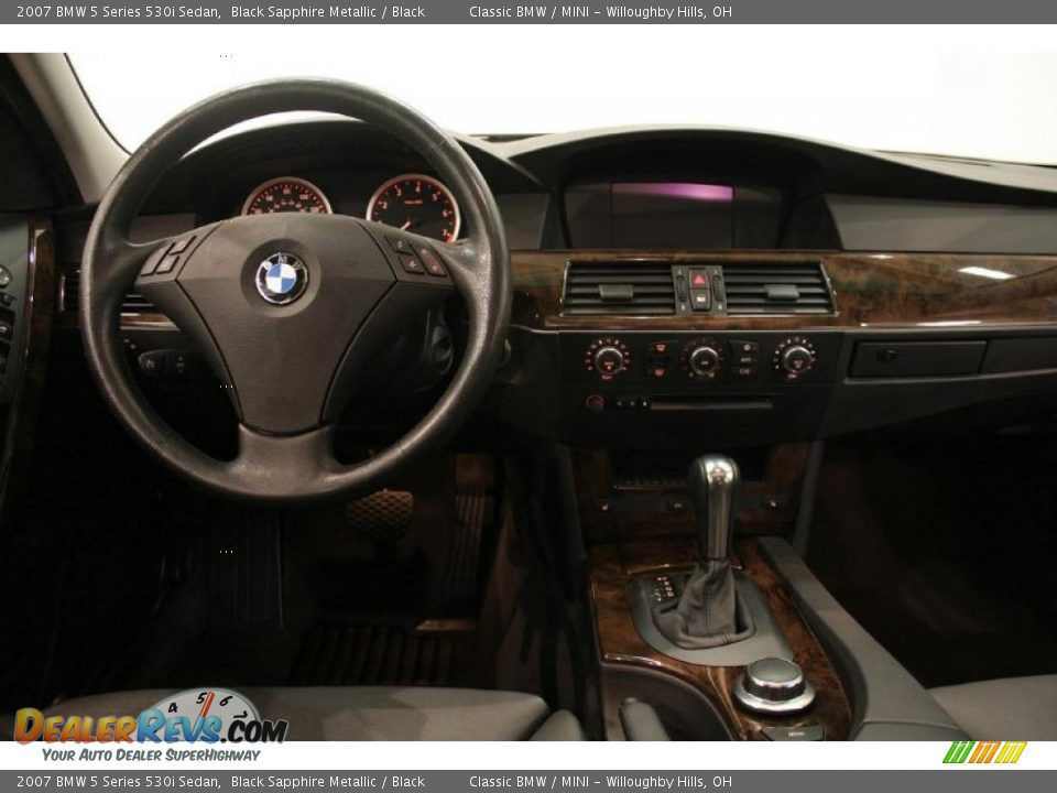 2007 BMW 5 Series 530i Sedan Black Sapphire Metallic / Black Photo #27