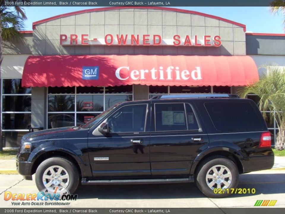 2008 Ford Expedition Limited Black / Charcoal Black Photo #1