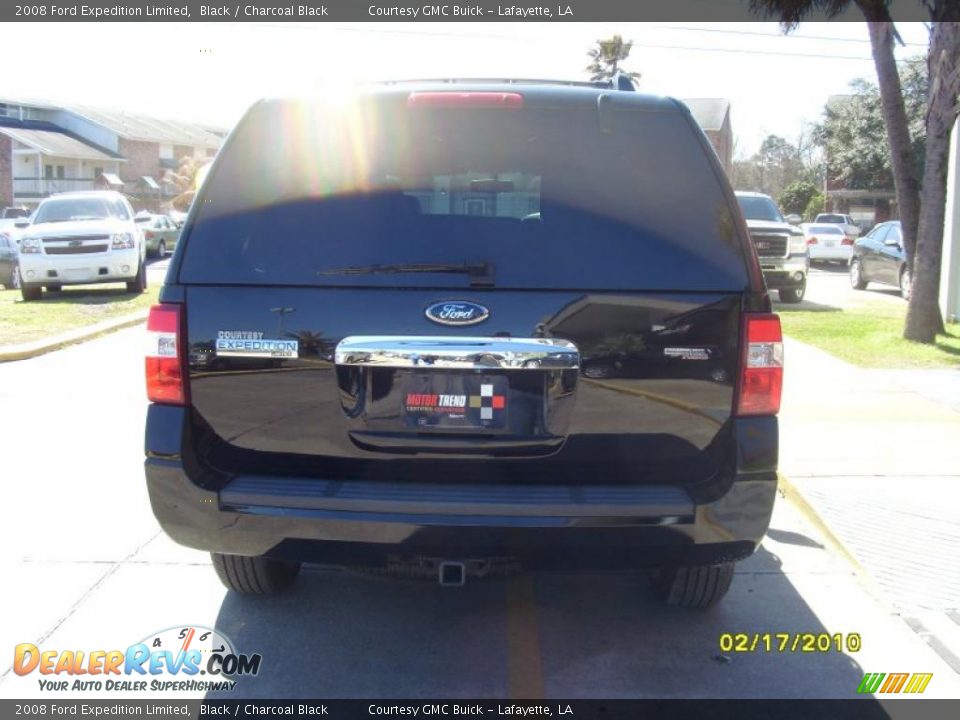 2008 Ford Expedition Limited Black / Charcoal Black Photo #2