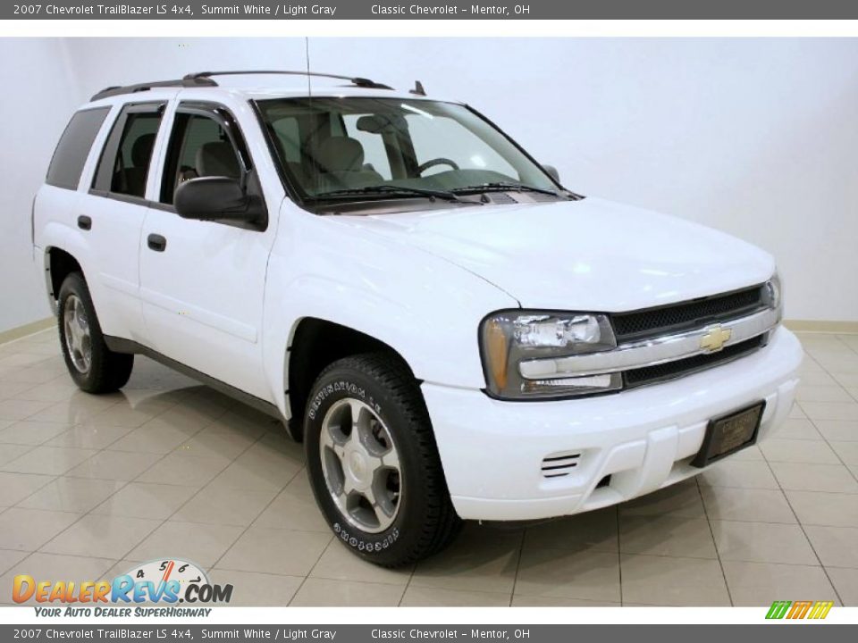 2007 Chevrolet TrailBlazer LS 4x4 Summit White / Light Gray Photo #1