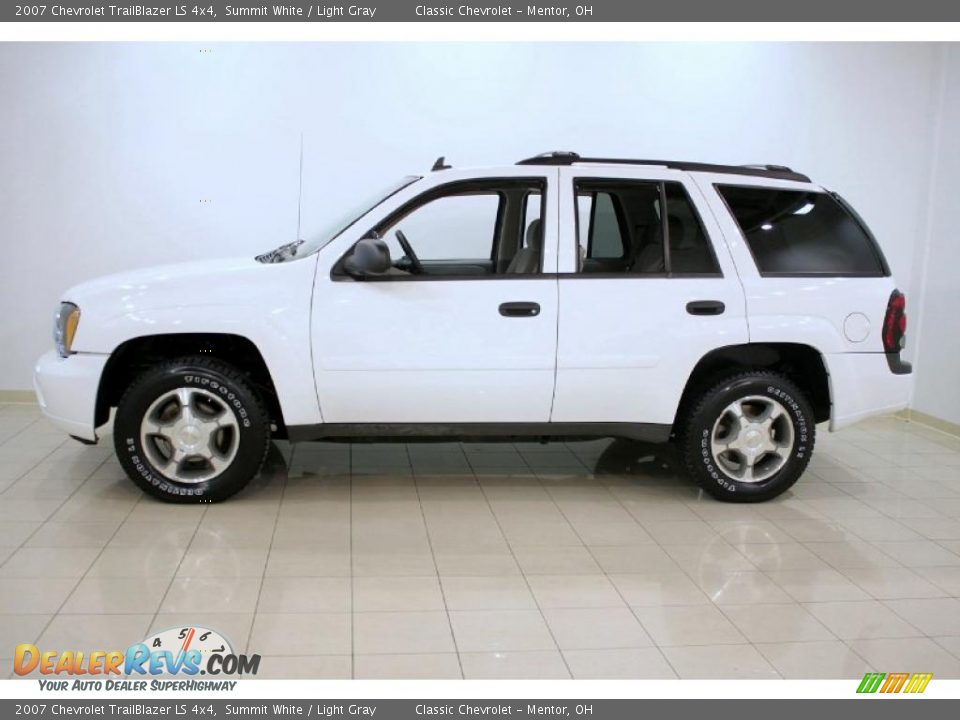 2007 Chevrolet TrailBlazer LS 4x4 Summit White / Light Gray Photo #4