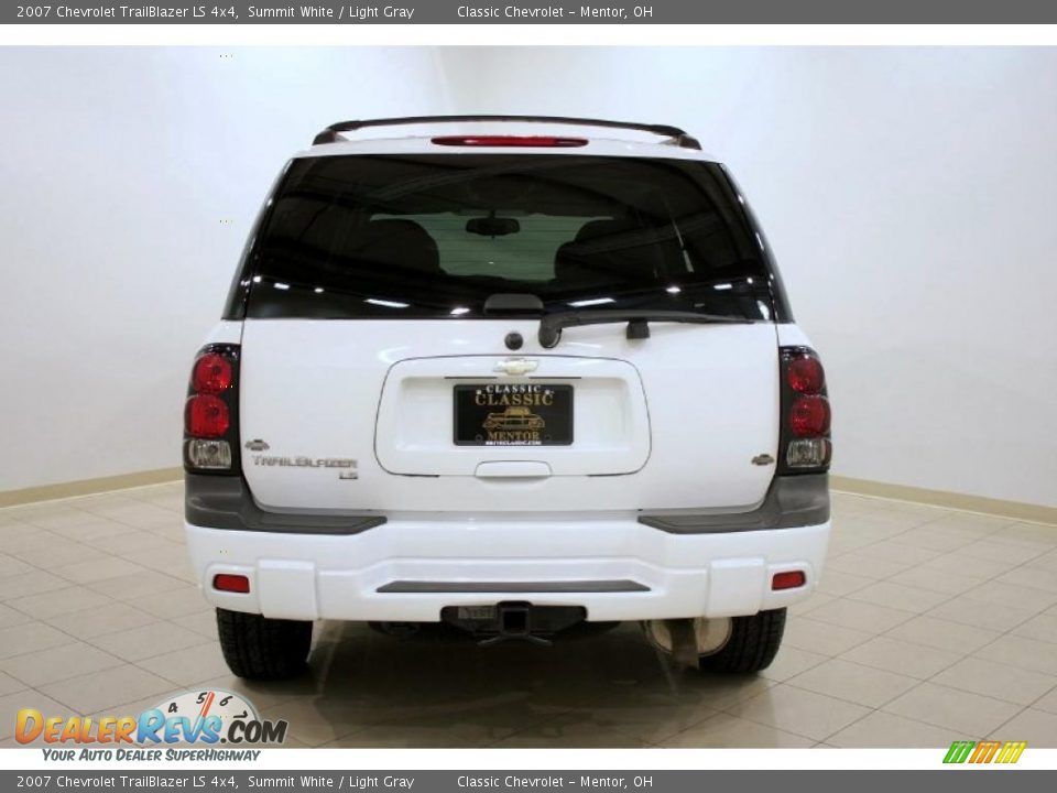 2007 Chevrolet TrailBlazer LS 4x4 Summit White / Light Gray Photo #6