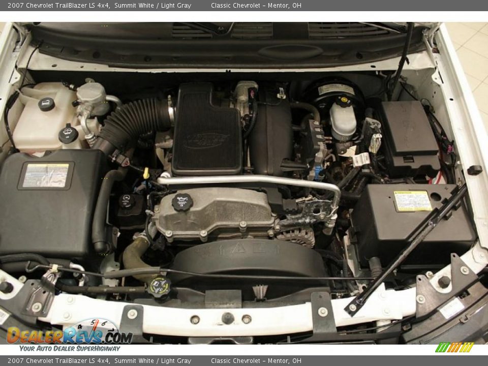2007 Chevrolet TrailBlazer LS 4x4 Summit White / Light Gray Photo #27