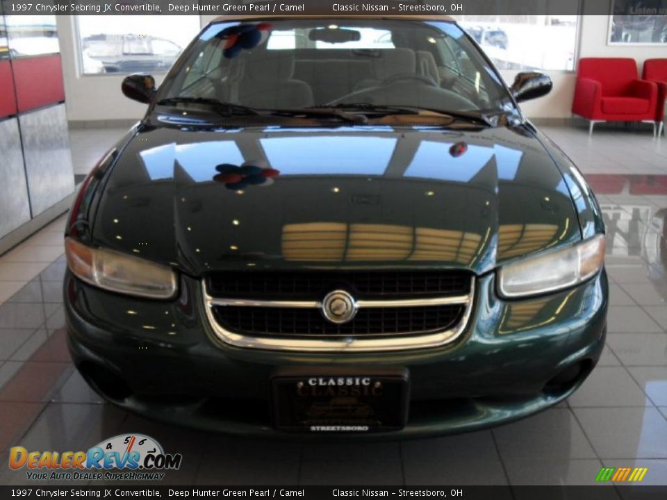 1997 Chrysler Sebring JX Convertible Deep Hunter Green Pearl / Camel Photo #5