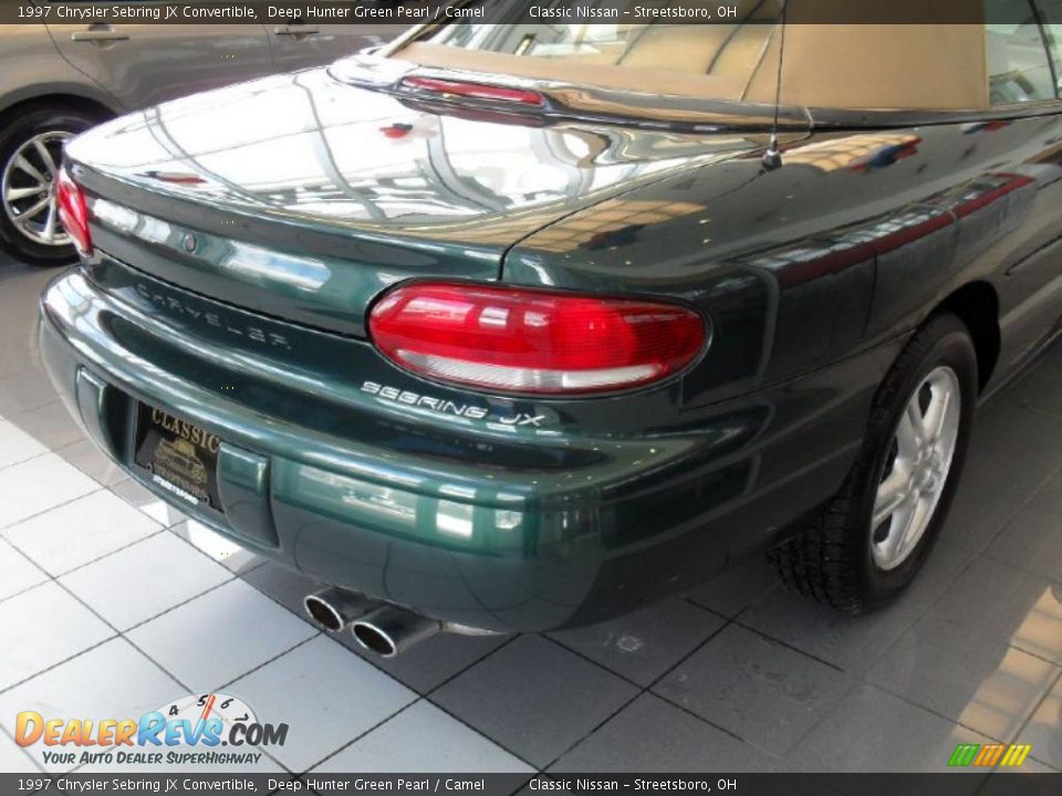 1997 Chrysler Sebring JX Convertible Deep Hunter Green Pearl / Camel Photo #10