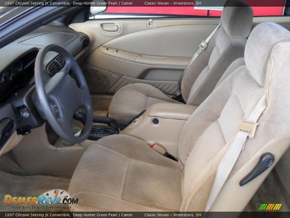 1997 Chrysler Sebring JX Convertible Deep Hunter Green Pearl / Camel Photo #13