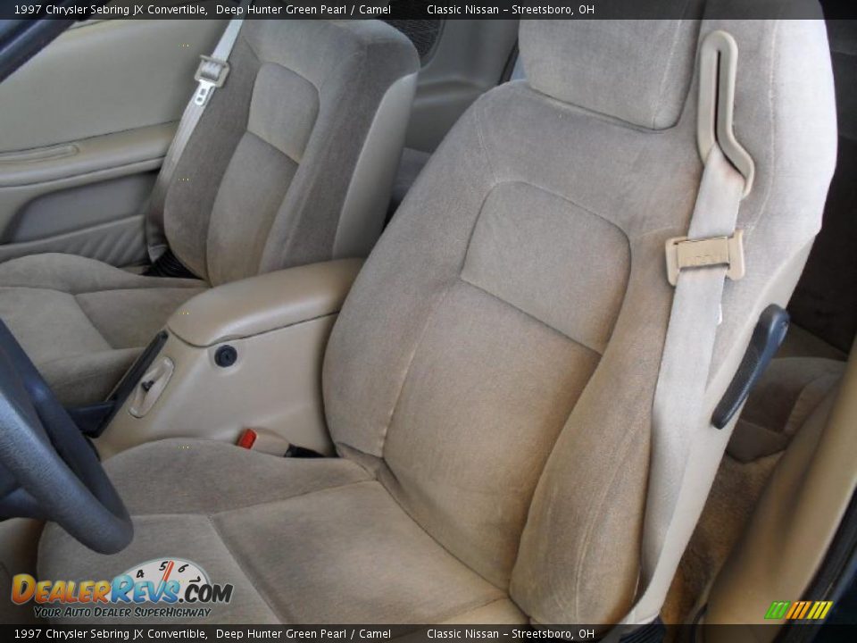1997 Chrysler Sebring JX Convertible Deep Hunter Green Pearl / Camel Photo #15