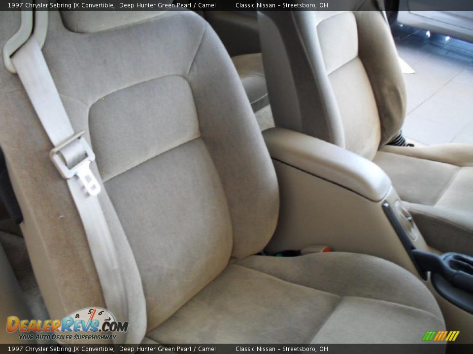 1997 Chrysler Sebring JX Convertible Deep Hunter Green Pearl / Camel Photo #17