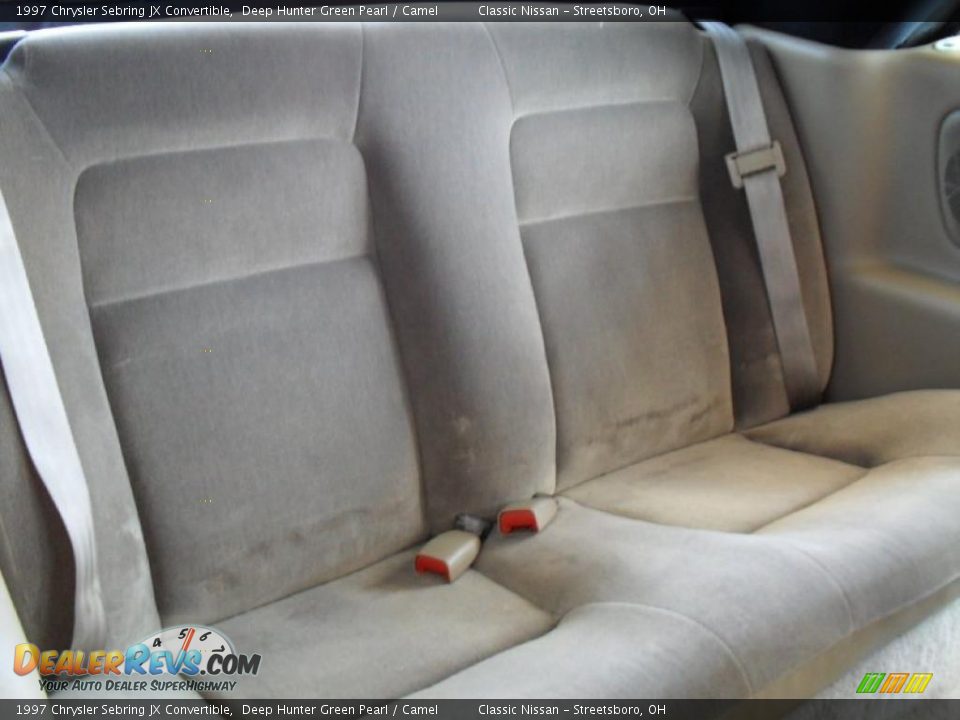 1997 Chrysler Sebring JX Convertible Deep Hunter Green Pearl / Camel Photo #18