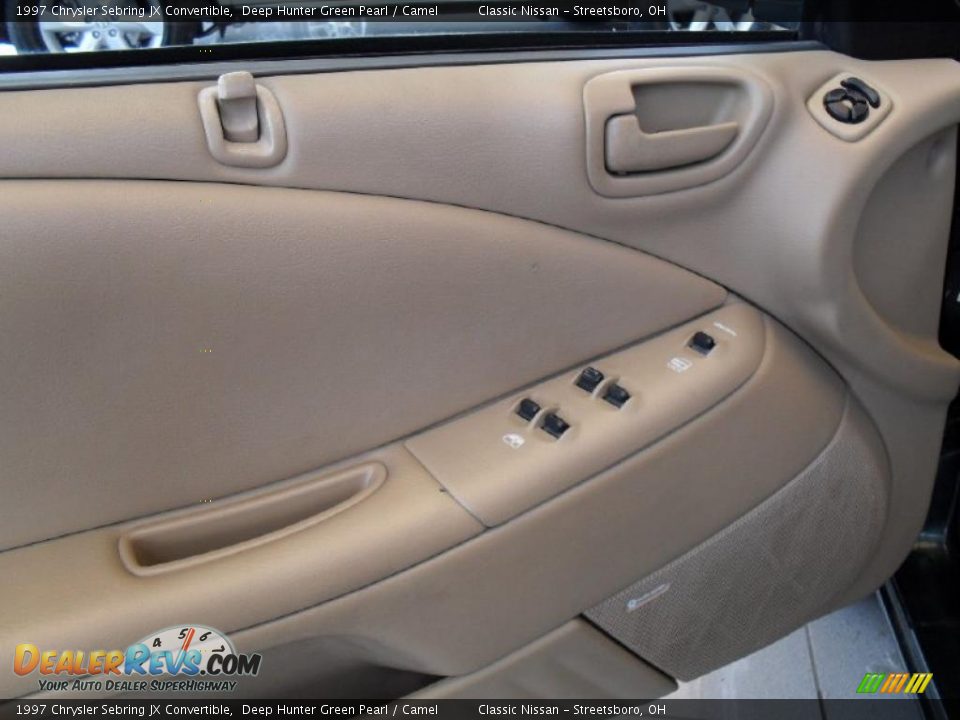 1997 Chrysler Sebring JX Convertible Deep Hunter Green Pearl / Camel Photo #19