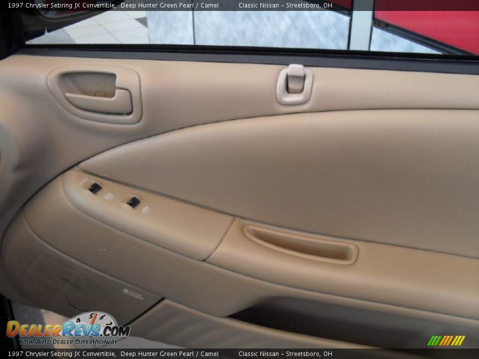 1997 Chrysler Sebring JX Convertible Deep Hunter Green Pearl / Camel Photo #20