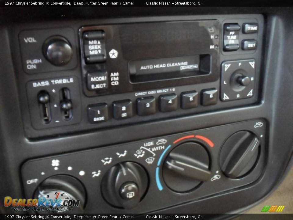 1997 Chrysler Sebring JX Convertible Deep Hunter Green Pearl / Camel Photo #23