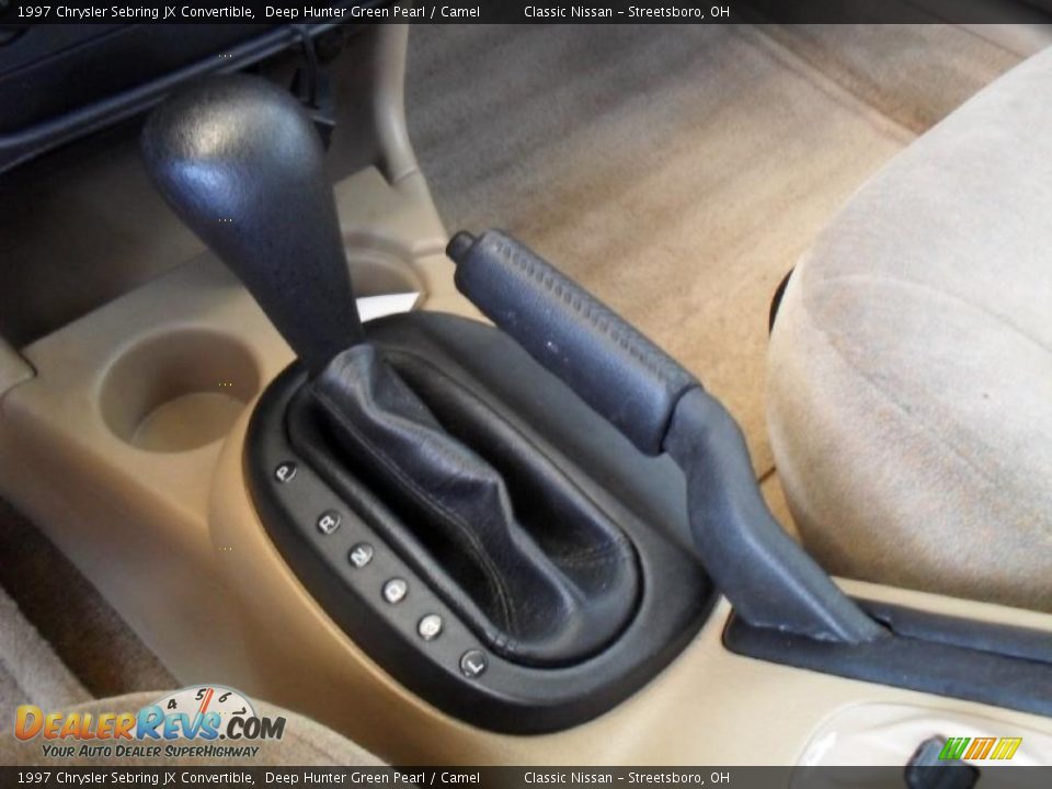 1997 Chrysler Sebring JX Convertible Deep Hunter Green Pearl / Camel Photo #24