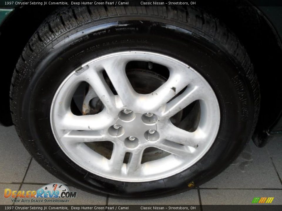 1997 Chrysler Sebring JX Convertible Deep Hunter Green Pearl / Camel Photo #25