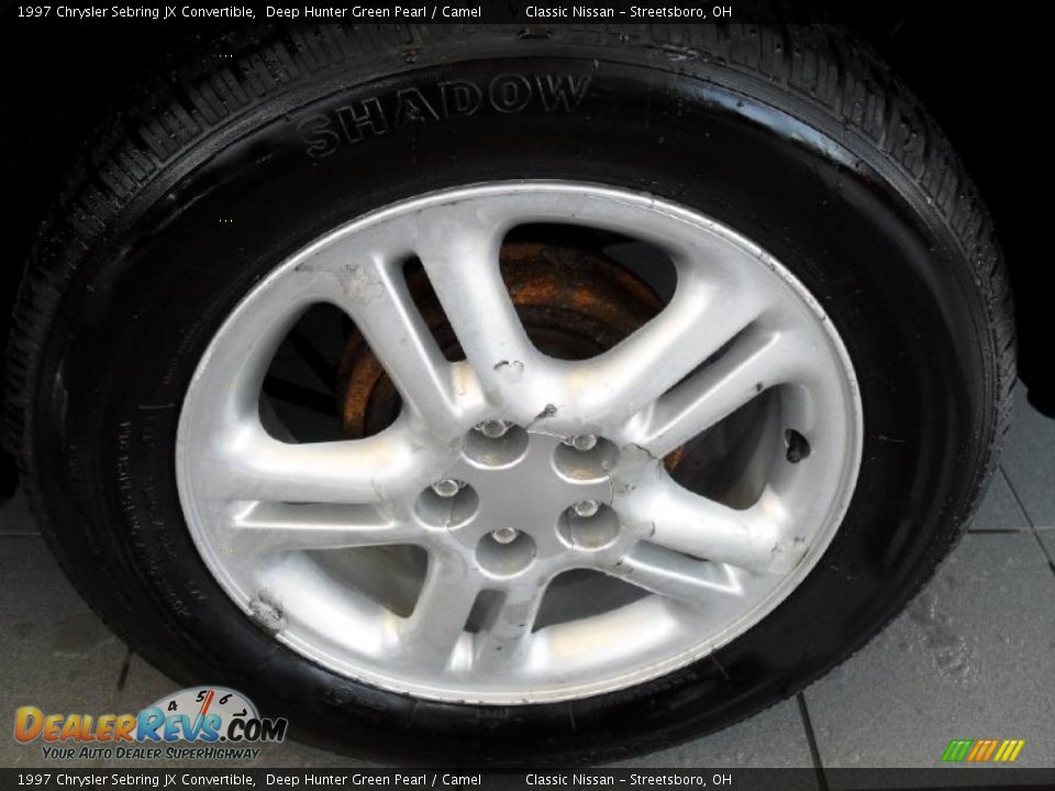 1997 Chrysler Sebring JX Convertible Deep Hunter Green Pearl / Camel Photo #26